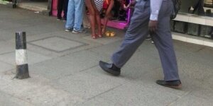 What a shame!! Does this lady know that her entire butt is out??